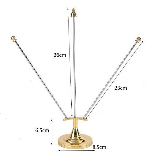 Table Flag Stand Holder for Desk Display Metal Base Flagpole Stand Stainless Steel Desk Display Exhibition Straight Pole Shape