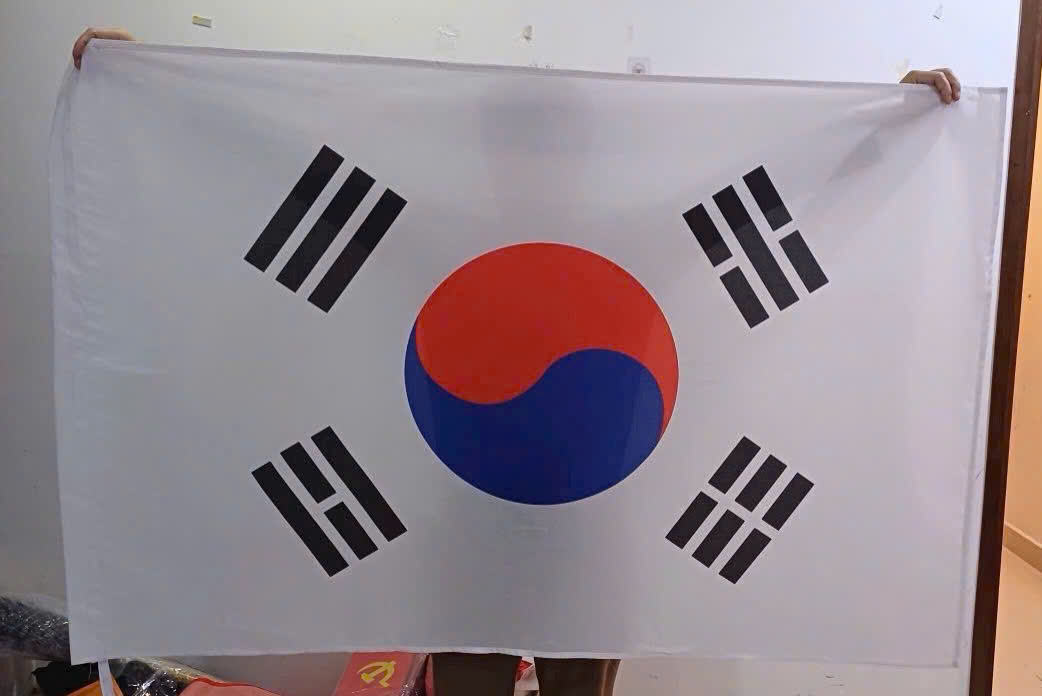 Double Layer Blackout National Flag Vietnam Origin OEM ODM National Style Embroidery Full Color Printing